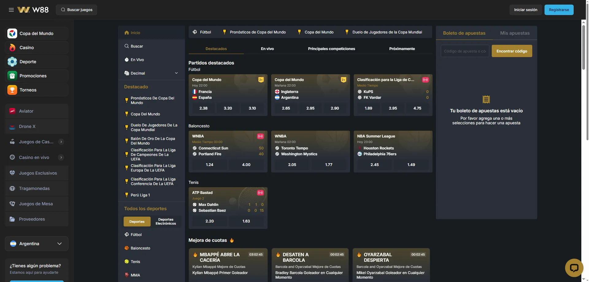 w88 live sportsbetting — voetbal en e-sports weddenschappen
