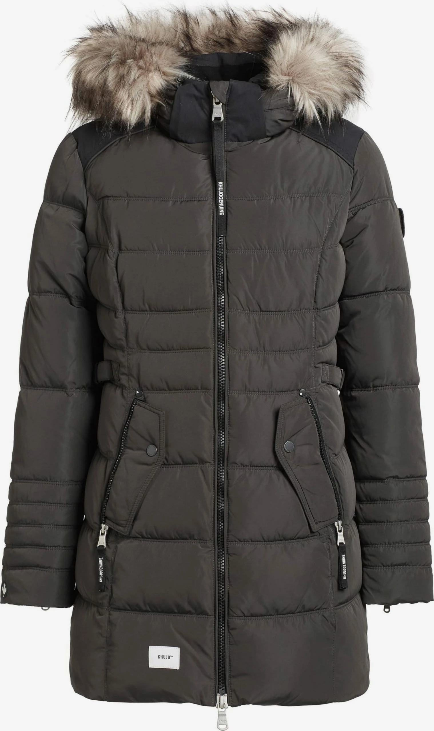 Khujo Wintermantels Wintermantel Amaray Dames Antraciet 3 Khujo Wintermantels Wintermantel Amaray Dames Antraciet