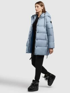 Khujo Winterjassen Winterjas Franee Dames Lichtblauw -Exporteren Kleding Pracht Winkel 0432097c1c0b9ef45246fcf7ce96b317