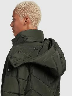 Khujo Korte Mantels Wintermantel Cups Dames Donkergroen -Exporteren Kleding Pracht Winkel 0741b8717f0c5568c380d1b09ccbdf2f