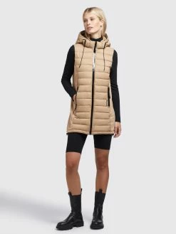 Khujo Bodywarmers Bodywarmer Becca Dames Sand -Exporteren Kleding Pracht Winkel 11a780aca052855a1207005450a08a1c