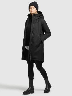 Khujo Parkas Tussenparka Dames Zwart -Exporteren Kleding Pracht Winkel 1217a48413976db6ccbba7c4fbefc44f