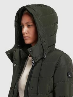 Khujo Korte Mantels Wintermantel Cups Dames Donkergroen -Exporteren Kleding Pracht Winkel 1445bab07def79a4638247c1d4856f73