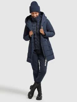 Khujo Korte Mantels Wintermantel Floyt Dames Donkerblauw -Exporteren Kleding Pracht Winkel 18d710e4022f416acb00d8e5041f06b8