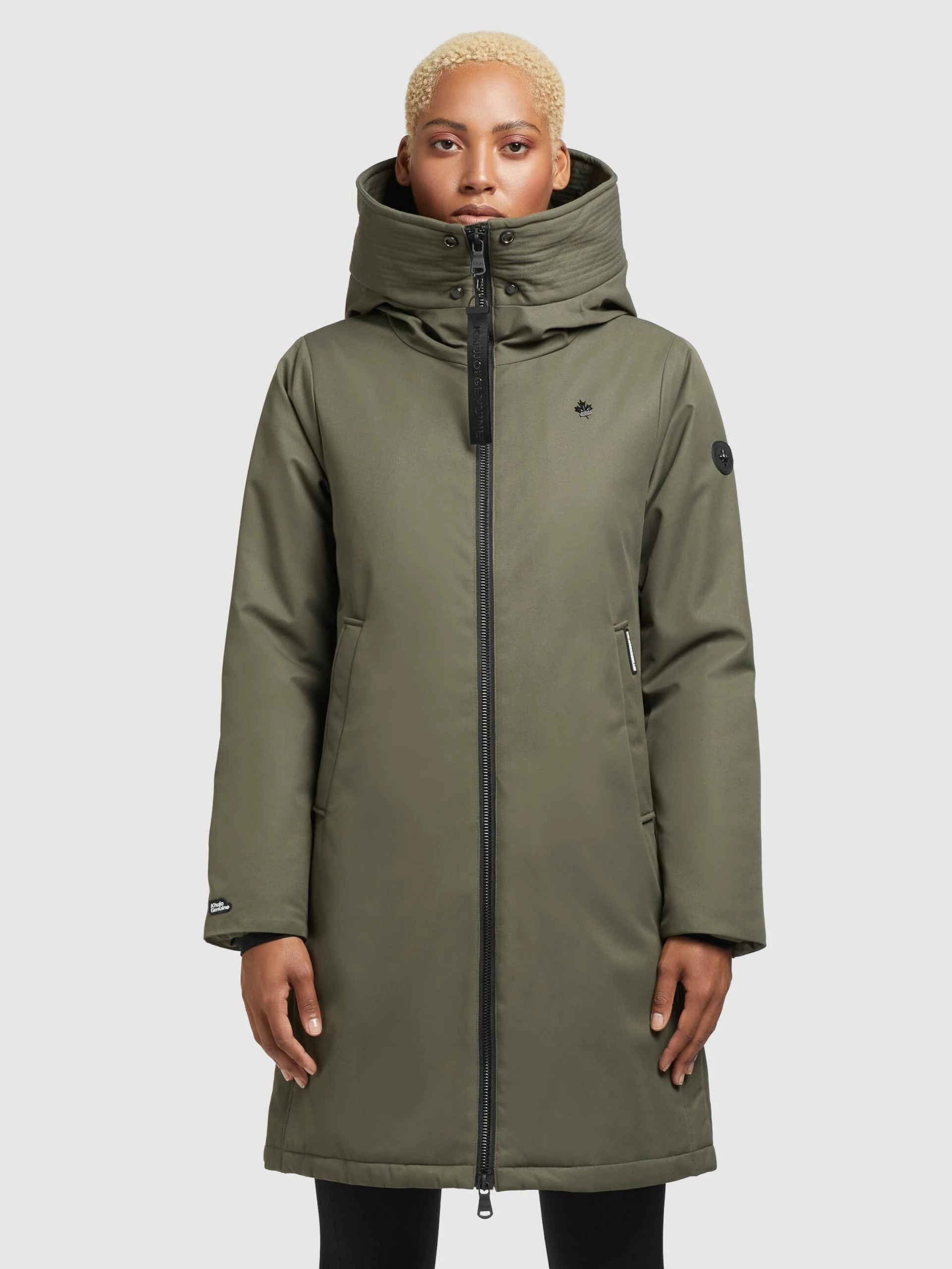 Khujo Tussenmantels Tussenmantel LISAD Dames Kaki 4 Khujo Tussenmantels Tussenmantel LISAD Dames Kaki - Afbeelding 2