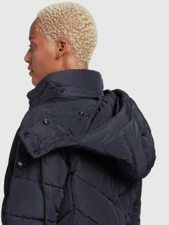 Khujo Korte Mantels Wintermantel Cups Dames Marine -Exporteren Kleding Pracht Winkel 22116d1b6da4b58c66e48844280d9879