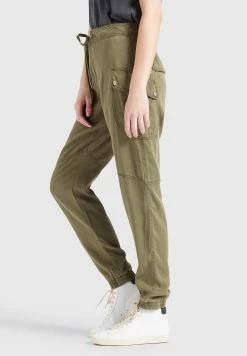 Khujo Cargobroeken Tapered Cargobroek Joslin Dames Olijfgroen -Exporteren Kleding Pracht Winkel 23429d3217a63b267ae8c51b1419fe8d