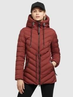 Khujo Tussenjassen Tussenjas Noomi Dames Roestrood -Exporteren Kleding Pracht Winkel 257f8351e4b85e8adf47bcc1447e563e
