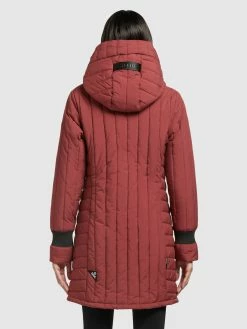 Khujo Winterjassen Winterjas Jerry Dames Roestrood -Exporteren Kleding Pracht Winkel 28979e2c3866d1bd403748d0b051d712