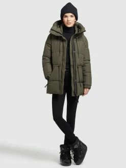 Khujo Winterjassen Winterjas Leviani Dames Donkergroen -Exporteren Kleding Pracht Winkel 3466108ae0a07a7b0ea5e45e584988df