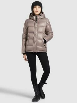 Khujo Winterjassen Winterjas Gerda Shiny Dames Beige -Exporteren Kleding Pracht Winkel 38295fc08e2e8a216cf81e12d74a8094