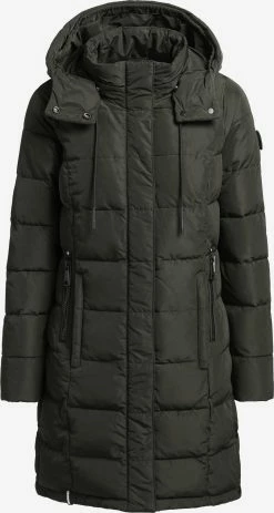 Khujo Korte Mantels Wintermantel Cups Dames Donkergroen
