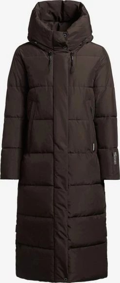 Khujo Wintermantels Wintermantel SOULANI2 Dames Donkerbruin