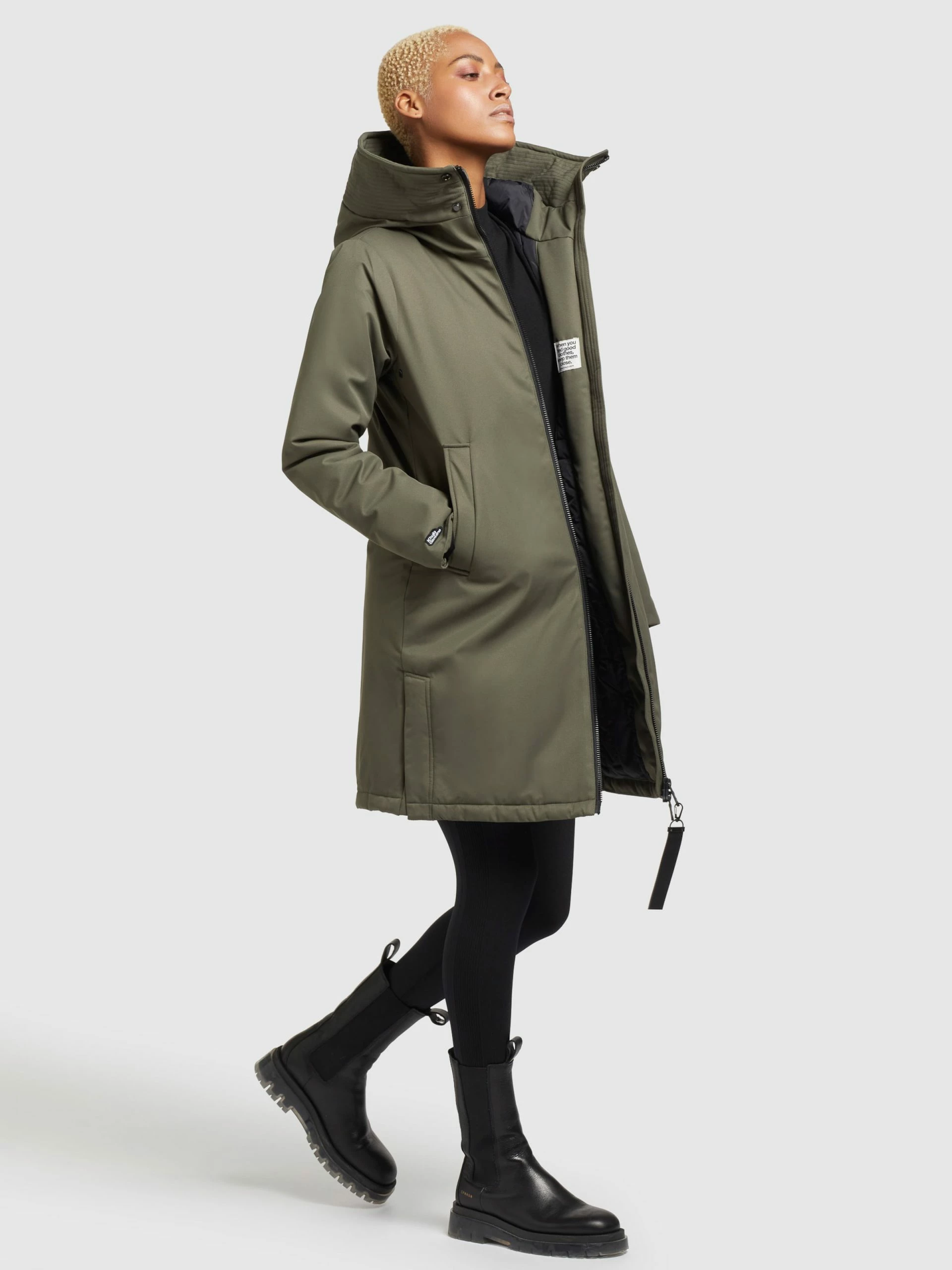 Khujo Tussenmantels Tussenmantel LISAD Dames Kaki 8 Khujo Tussenmantels Tussenmantel LISAD Dames Kaki - Afbeelding 6