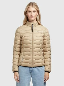 Khujo Tussenjassen Tussenjas Eleni Dames Beige -Exporteren Kleding Pracht Winkel 4c8c9afafebd1f01c1dd5ae4924e03af