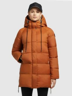 Khujo Winterjassen Winterjas Franee Dames Donkeroranje -Exporteren Kleding Pracht Winkel 5059e2f2dc476df7538462f4cbbf5385