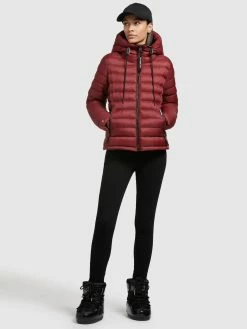 Khujo Winterjassen Winterjas Lona Shine Dames Roestrood -Exporteren Kleding Pracht Winkel 523510ca53d9be2de67d6f7816a0be42