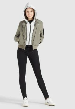 Khujo Winterjassen Winterjas LARIFA Dames Kaki -Exporteren Kleding Pracht Winkel 54ce2895f5f2b5ffc30f43c77204c30e