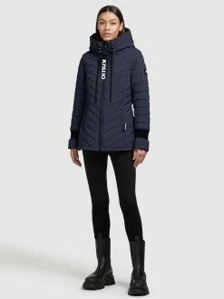 Khujo Winterjassen Winterjas Patt Dames Donkerblauw -Exporteren Kleding Pracht Winkel 559e4786176582b639817b1e88ebcaec