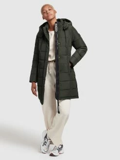 Khujo Korte Mantels Wintermantel Cups Dames Donkergroen -Exporteren Kleding Pracht Winkel 56432a2d764a3a20b8c475c96a8fdd45