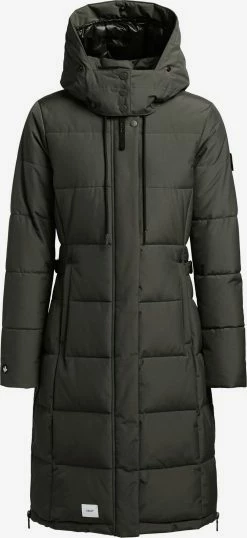 Khujo Wintermantels Wintermantel Cliv Dames Donkergroen
