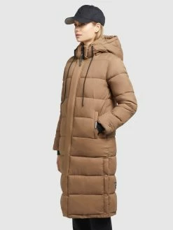 Khujo Wintermantels Wintermantel Julina Dames Lichtbruin -Exporteren Kleding Pracht Winkel 5dd37045608520a65ca943c7ceaa5f99