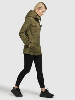 Khujo Parkas Tussenparka ELST Dames Olijfgroen -Exporteren Kleding Pracht Winkel 62820fbd964ef857f01d865a6652b6d0