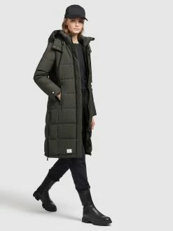 Khujo Wintermantels Wintermantel Cliv Dames Donkergroen -Exporteren Kleding Pracht Winkel 6a7a7bdb4f8299176cd26a4ae57d1dc6