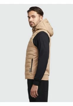 Khujo Wemo Matt - Bodywarmer - Beige -Exporteren Kleding Pracht Winkel 74cf340b4b83456588026629038a488f