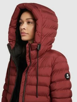 Khujo Wintermantels Wintermantel Mimi Dames Roestrood -Exporteren Kleding Pracht Winkel 7527d489c8287c4451e07515d4cc4525