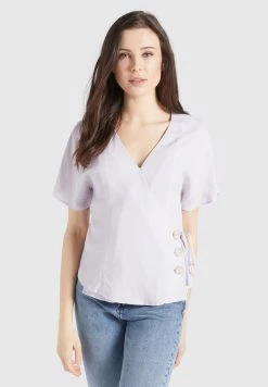 Khujo Blouses Met Korte Mouw Blouse Giovanna Dames Sering -Exporteren Kleding Pracht Winkel 768d12f32d3d670d3583848dfc9a09fb