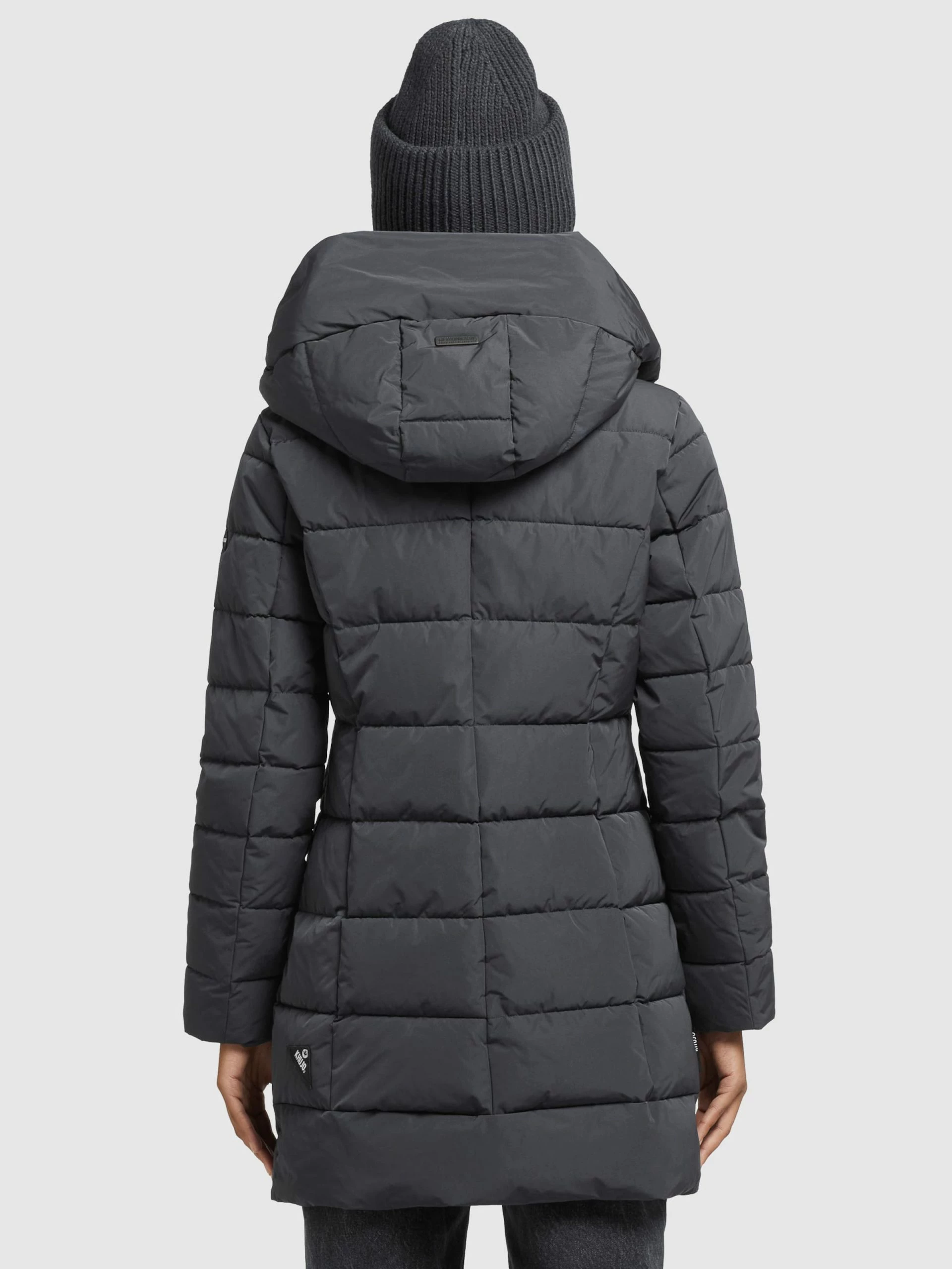 Khujo Korte Mantels Wintermantel Floyt Dames Donkergrijs 6 Khujo Korte Mantels Wintermantel Floyt Dames Donkergrijs - Afbeelding 4