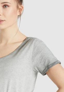 Khujo T-shirts Shirt Baru Dames Grijs -Exporteren Kleding Pracht Winkel 7e257ab75b5f8aec65c1e964340384dc