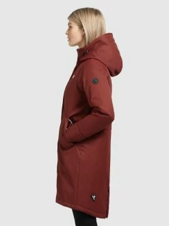 Khujo Parkas Tussenparka Dames Roestrood -Exporteren Kleding Pracht Winkel 8018418f70722048f45ad2679968c070