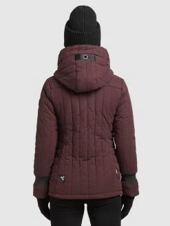 Khujo Winterjassen Winterjas Dames Wijnrood -Exporteren Kleding Pracht Winkel 80e6fa5a21f9775dd77756e2374ad4a2