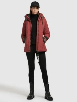 Khujo Winterjassen Winterjas Tweety Dames Roestrood -Exporteren Kleding Pracht Winkel 9384eb1881d71703e8f111b601cbb8d6