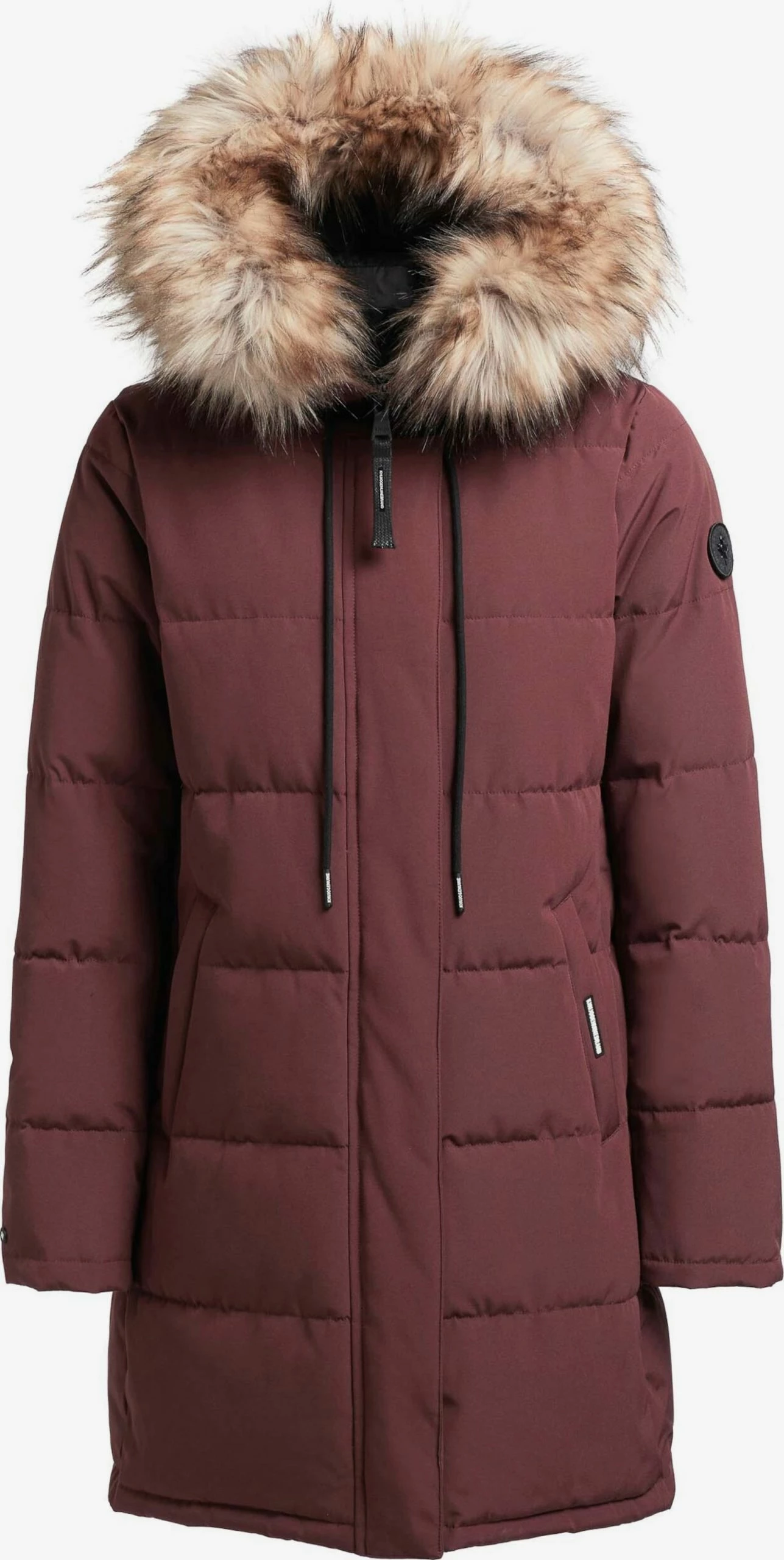 Khujo Wintermantels Wintermantel Cloren Dames Donkerrood 3 Khujo Wintermantels Wintermantel Cloren Dames Donkerrood