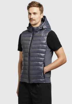 Khujo Wemo Shiny - Bodywarmer - Grau -Exporteren Kleding Pracht Winkel 9b543eeefbf7473895764e54db8ff74a