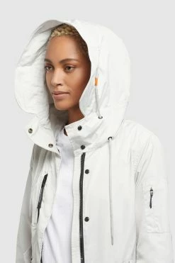 Khujo Parkas Tussenparka Dayes Dames Offwhite -Exporteren Kleding Pracht Winkel 9d3326badbbc80588bd25562b90656f4