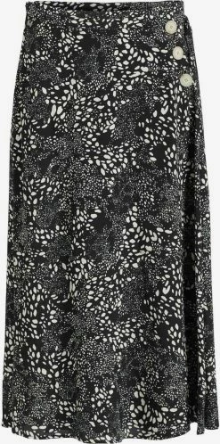 Khujo Maxi Rokken Rok Hepke Dames Zwart