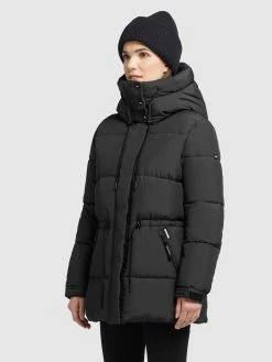 Khujo Winterjassen Winterjas Leviani Dames Zwart -Exporteren Kleding Pracht Winkel aa8452ed55ff64a63103fddaca720e24