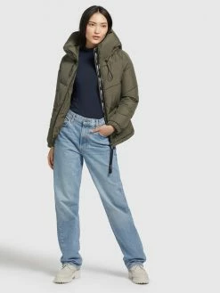 Khujo Winterjassen Winterjas Esila Dames Kaki -Exporteren Kleding Pracht Winkel ac21cca73b786338dd8995fdfb079e48