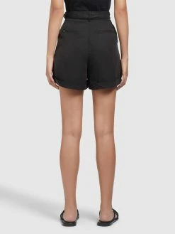 Khujo Shorts Loosefit Bandplooibroek Elida Dames Zwart -Exporteren Kleding Pracht Winkel be514c391b698ba3f596903748a8d001