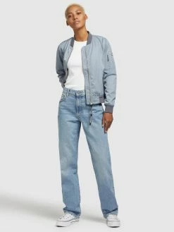 Khujo Tussenjassen Tussenjas STENCE Dames Smoky Blue -Exporteren Kleding Pracht Winkel c61cc4e0a26f91d207741df4b8261985