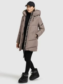 Khujo Winterjassen Winterjas Jordis 4 Dames Taupe -Exporteren Kleding Pracht Winkel d0e47a8f6004130883fab70de3afd4bd