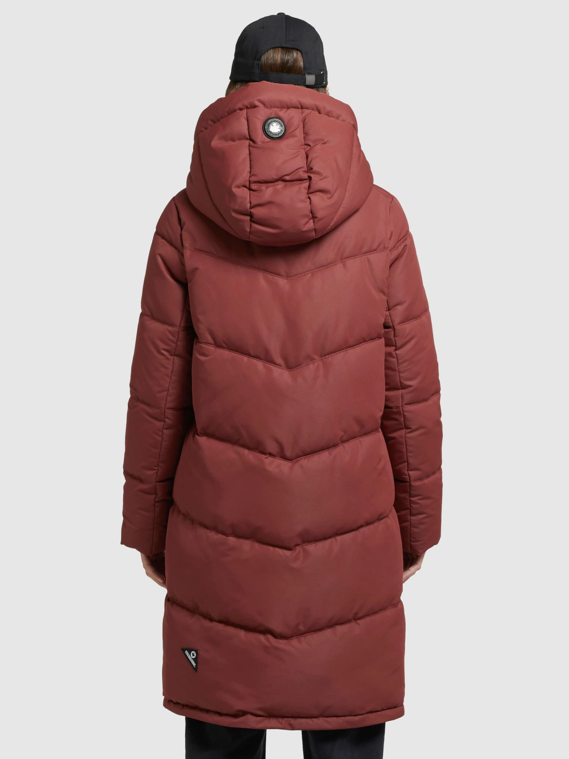 Khujo Wintermantels Wintermantel Limetta Dames Roestrood 5 Khujo Wintermantels Wintermantel Limetta Dames Roestrood - Afbeelding 3