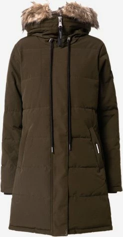 Khujo Wintermantels Wintermantel Cloren Dames Olijfgroen