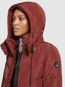 Khujo Wintermantels Wintermantel Huba Dames Karmijnrood -Exporteren Kleding Pracht Winkel d914fa49ca464398523789cdb1b0905d