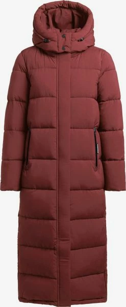 Khujo Wintermantels Wintermantel EMORIA MATT Dames Wijnrood