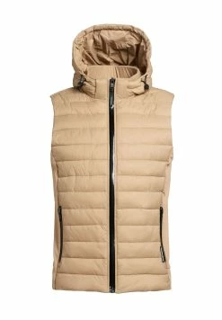Khujo Wemo Matt - Bodywarmer - Beige -Exporteren Kleding Pracht Winkel e33b4f3587ea4b579e84fa85dbbcc239